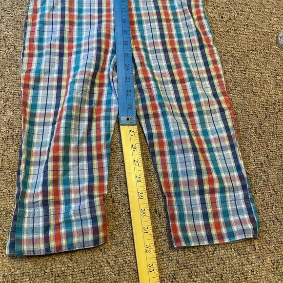 Vintage Gymboree Colorful Plaid OVERALL Unisex Toddler S/12-18 Tractor Embroider - Picture 3 of 9